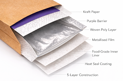 PP Woven Bag with 5 Layer